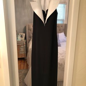 Beautiful black and white evening gown